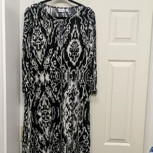 NEW Kim Rogers Black & White Pattern Dress size XL
